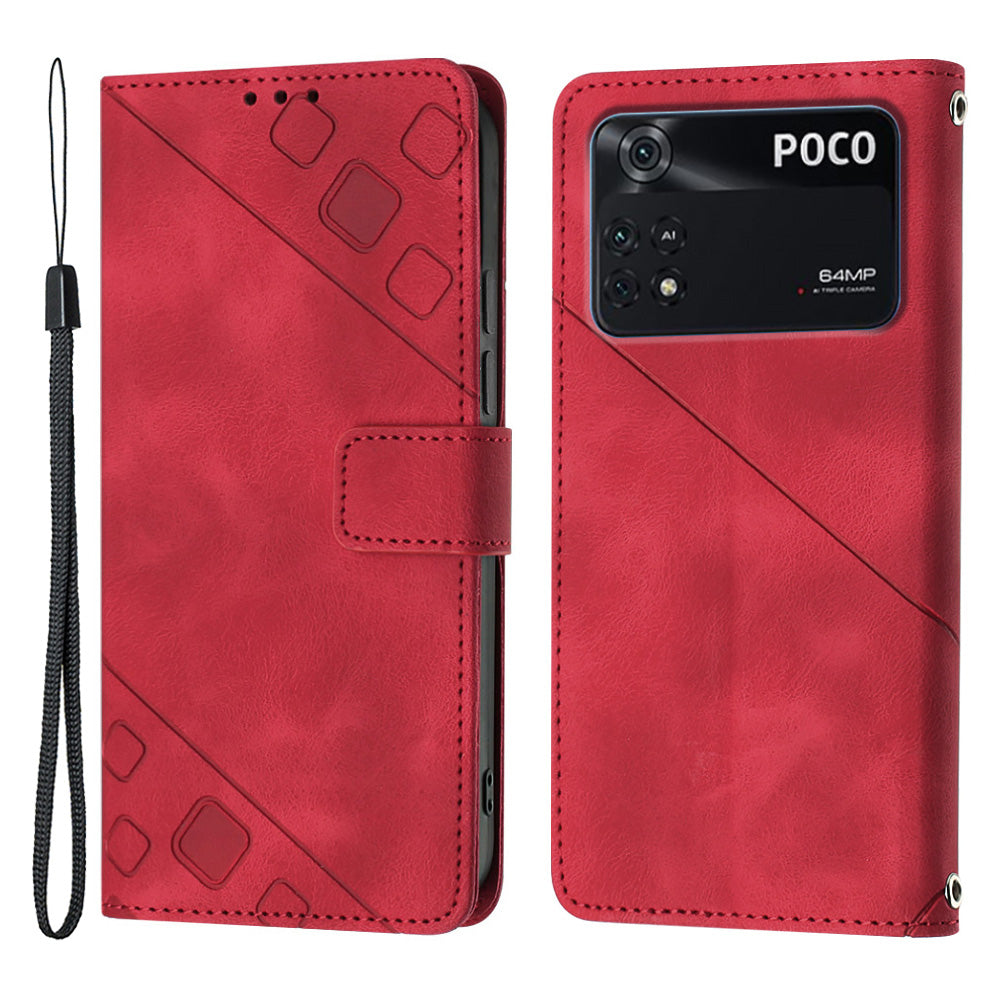 Leather Phone Case For Xiaomi Poco M4 Pro 4G PT005 YB Imprinting Series-6 Stand Wallet Skin-friendly Anti-scratch Phone Cover Leather Phone Case For Xiaomi Poco M4 Pro 4G PT005 YB Imprinting Series-6 Stand Wallet Skin-friendly Anti-scratch Phone Cover
